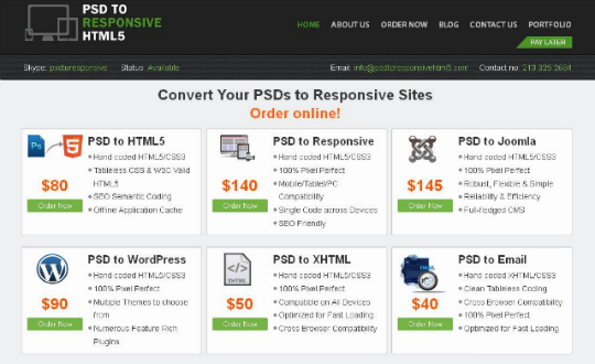 PSD To Responsive HTML5